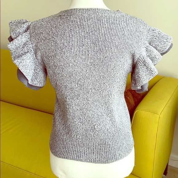 Club Monaco Ruffle Sleeve Sweeter - Picture 2 of 3